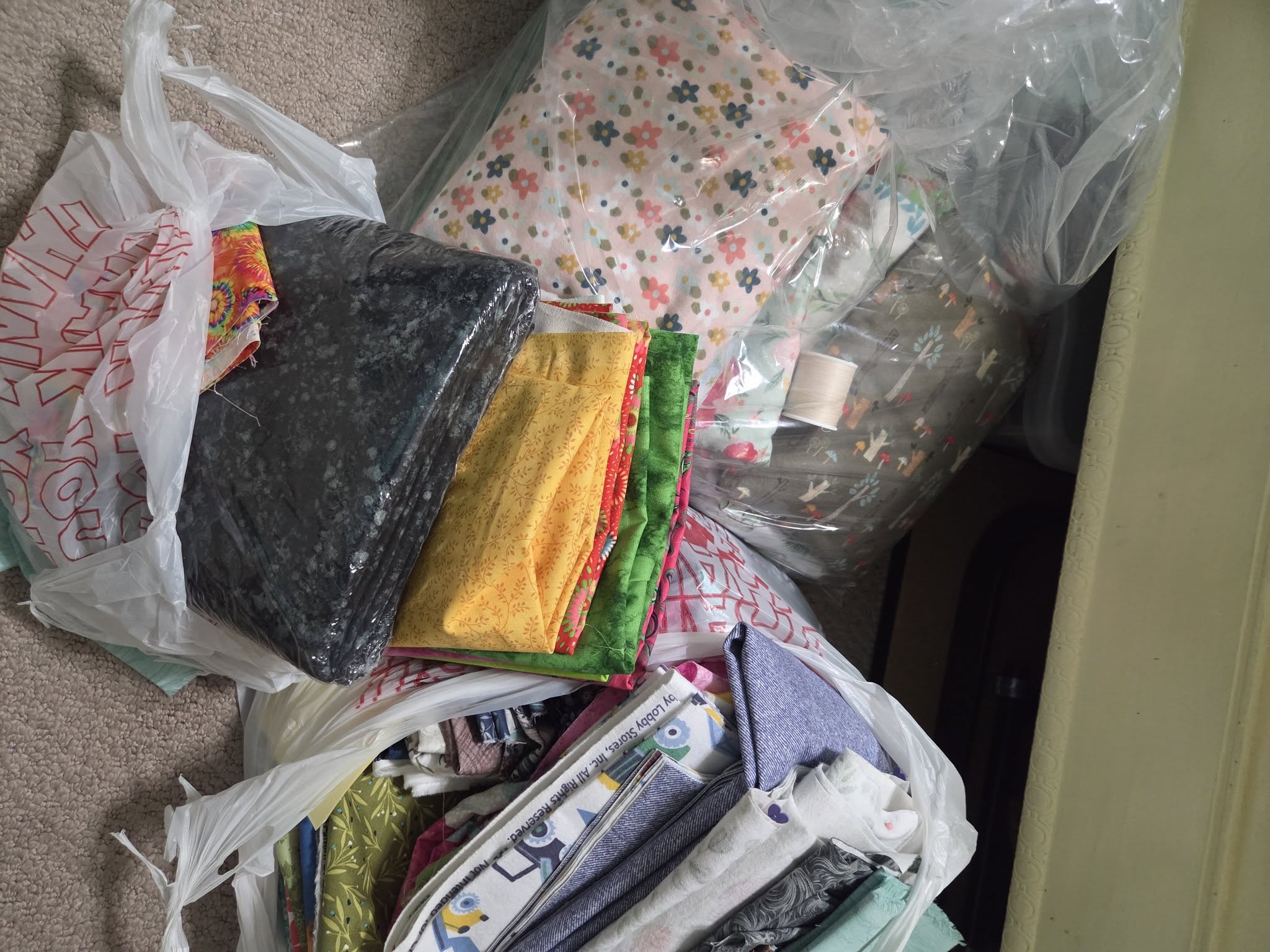 Newly purchased fabric